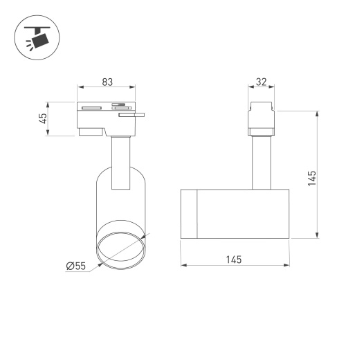 Светильник LGD-GERA-4TR-R55-10W Warm3000 (WH, 24 deg, 230V) (Arlight, IP20 Металл, 5 лет) в Пугачеве фото 6