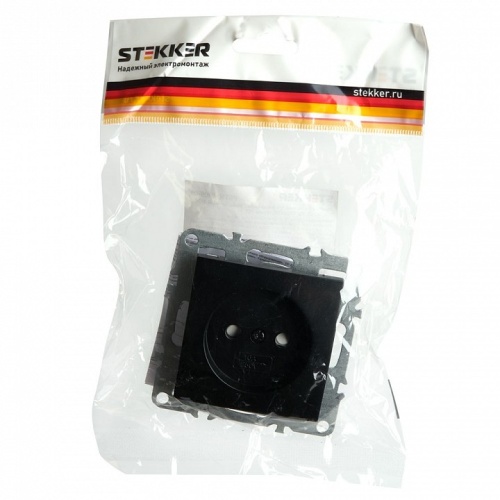 Розетка без заземления и со шторкой, без рамки Stekker Эрна 49153 в Нижнем Новгороде фото 6