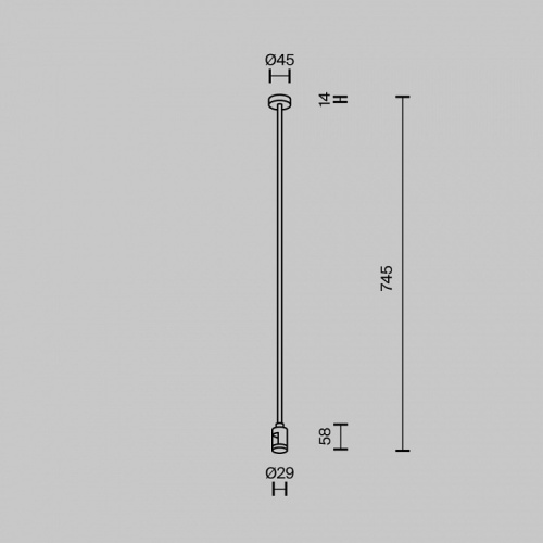 Основание на штанге Maytoni Accessories for tracks Flarity TRA159С-S1-B в Соколе фото 2