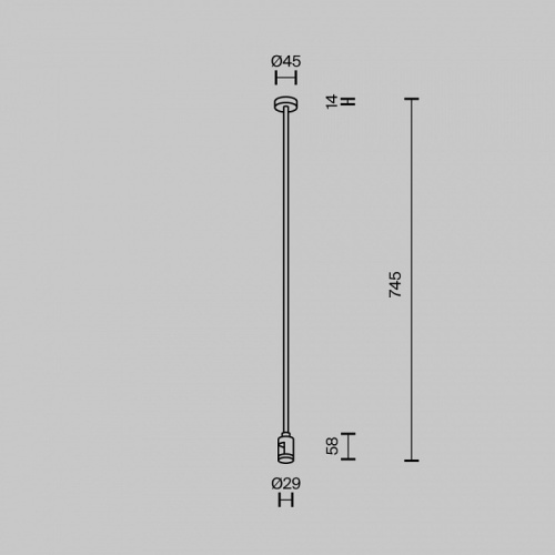 Основание на штанге Maytoni Accessories for tracks Flarity TRA159C-S1-B в Яранске фото 5