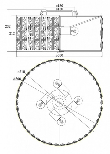 Подвесной светильник Maytoni Gelid MOD184PL-04CH в Нижнем Новгороде фото 3