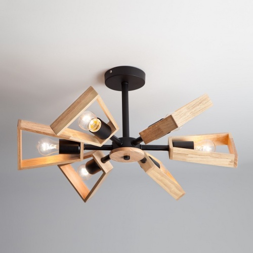 Потолочная люстра Eurosvet Klark 70056/6 черный в Нижнем Новгороде фото 2