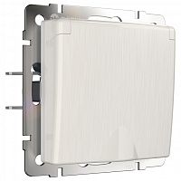 Розетка влагозащищенная с заземлением и со шторками, без рамки Werkel перламутровый рифленый W1171213 в Нижнем Новгороде