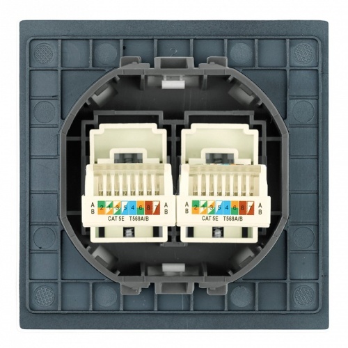 Розетка двойная Ethernet RJ-45 без рамки Stekker Мия 50451 в Нижнем Новгороде фото 5