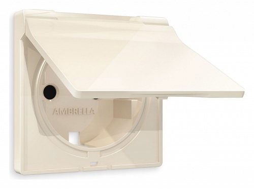 Накладка для розетки влагозащищенной с заземлением и со шторками с крышкой Ambrella Volt ALFA AP3080 в Нижнем Новгороде