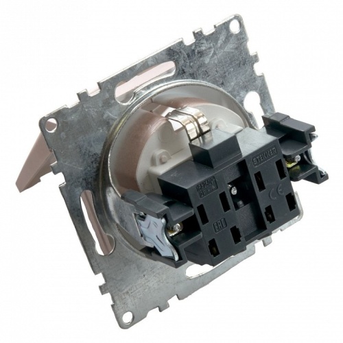 Розетка с заземлением и со шторкой, без рамки с крышкой Stekker Катрин 39594 в Нижнем Новгороде фото 2