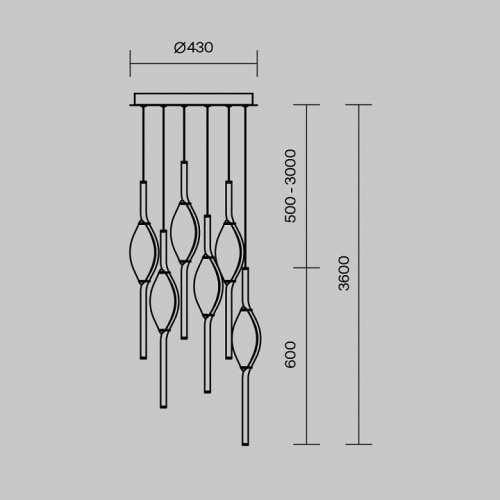 Подвесной светильник Maytoni Foresight MOD347PL-L48BS3K в Нижнем Новгороде фото 5