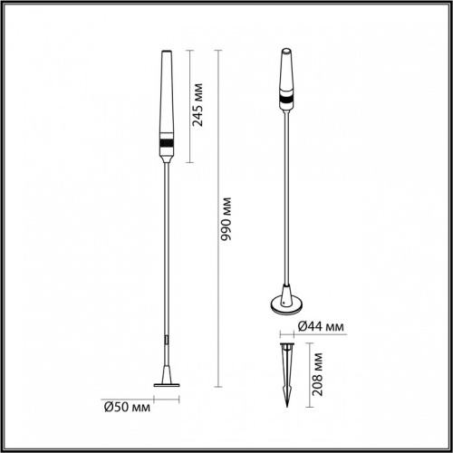 Наземный низкий светильник Odeon Light Canna 7020/4GA в Сычевке фото 4