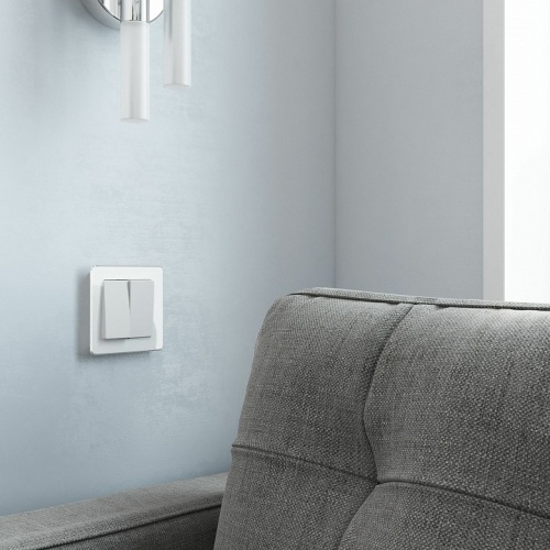 Выключатель двухклавишный без рамки Werkel белый матовый W1120061 в Нижнем Новгороде фото 3