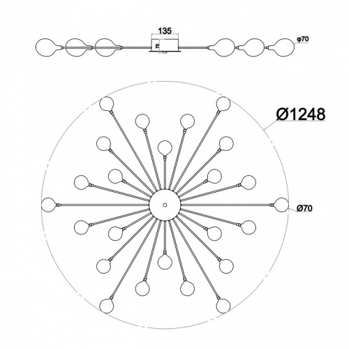 Потолочная люстра Escada Starfall 2109/16 Chrome в Нижнем Новгороде фото 4