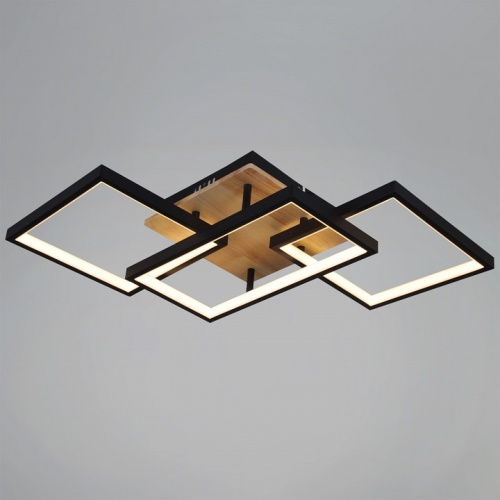 Потолочная люстра 49560-0.3-03 BK+WOOD в Нижнем Новгороде фото 5