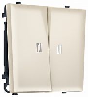Выключатель двухклавишный с подсветкой без рамки Ambrella Volt MS MS324015 в Нижнем Новгороде