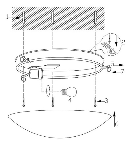 Накладной светильник Globo Alivia 40414-1 в Нижнем Новгороде фото 2