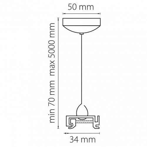 Подвес для трека Lightstar Barra 504197 в Ермолино фото 2