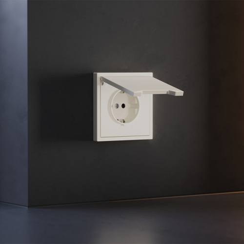 Накладка для розетки с заземлением и со шторками с крышкой Voltum S70 VLS000813 в Нижнем Новгороде фото 4