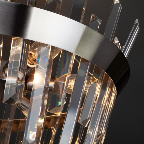 Светильник на штанге TK Lighting Steccato 10111/5 сатин-никель/прозрачный хрусталь Strotskis в Нижнем Новгороде фото 3