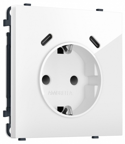 Розетка с заземлением и со шторкой и 2хUSB C, без рамки Ambrella Volt MS MS110510 в Нижнем Новгороде