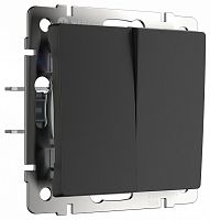Выключатель двухклавишный без рамки Werkel черный W1123006 в Нижнем Новгороде