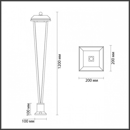 Наземный высокий светильник Odeon Light Bearitz 6655/12GA в Бугульме фото 2