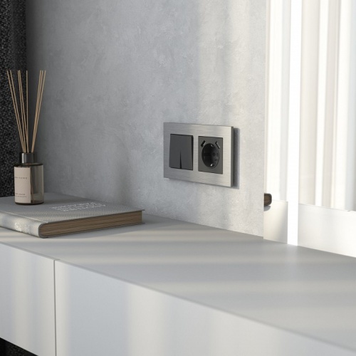 Рамка на 2 поста Werkel AluMax алюминий W0023506 в Нижнем Новгороде фото 3