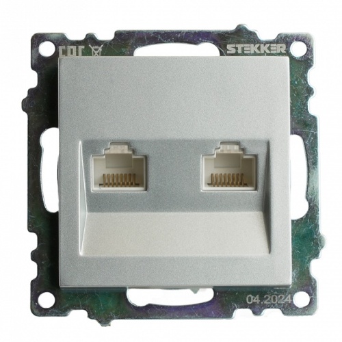 Розетка двойная Ethernet RJ-45 без рамки Stekker Катрин 50005 в Нижнем Новгороде фото 10