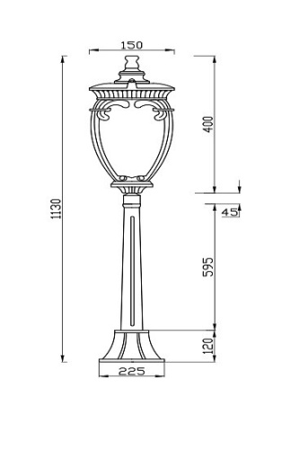 Наземный высокий светильник Maytoni Fleur O414FL-01BZ1 в Йошкар-Оле фото 2