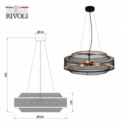 Подвесной светильник Rivoli Marika Б0053048 в Нижнем Новгороде фото 2
