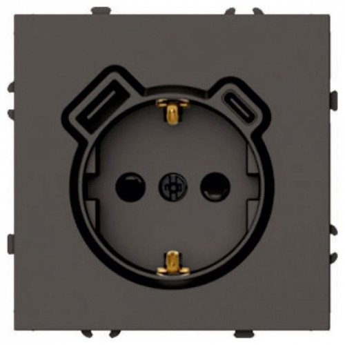 Розетка с заземлением и со шторкой и 2хUSB type A и C, без рамки Stekker Эмили 50361 в Нижнем Новгороде