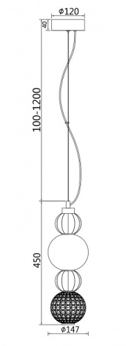 Подвесной светильник Maytoni Collar P069PL-L17CH3K в Бородино фото 2