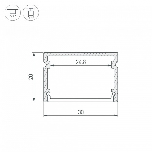 Профиль накладной Arlight SL-LINE 046962 в Нижнем Новгороде фото 2