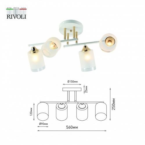 Люстра на штанге Rivoli Georgiana Б0055878 в Нижнем Новгороде фото 6