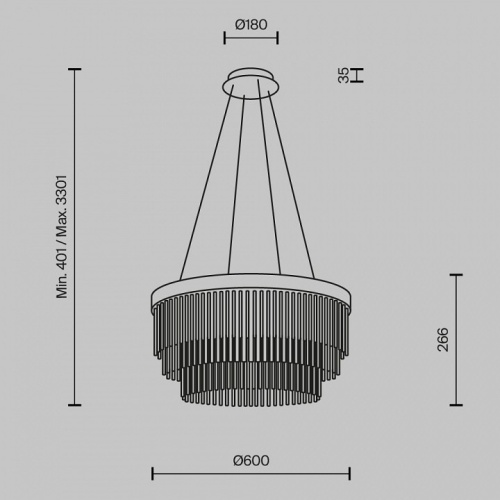 Подвесной светильник Maytoni Trove MOD486PL-L38BSK в Нижнем Новгороде фото 4
