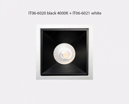 Встраиваемый светильник Italline IT06-6020 IT06-6020 black 4000K + IT06-6021 black в Нижнем Новгороде фото 3