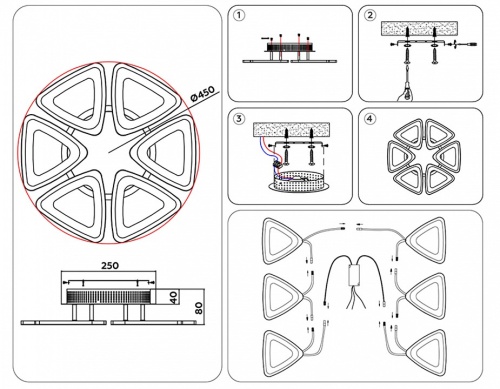 Потолочная люстра Ambrella Light FA FA4494 в Нижнем Новгороде фото 2