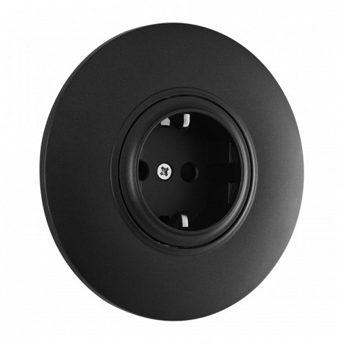 Розетка с заземлением и со шторкой Arte Milano SET08-1 SET08-1-40-1 black в Нижнем Новгороде