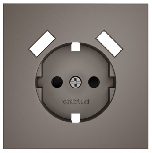 Накладка для розетки с заземлением и со шторками и 2хUSB type A Voltum S70 VLS000914 в Нижнем Новгороде