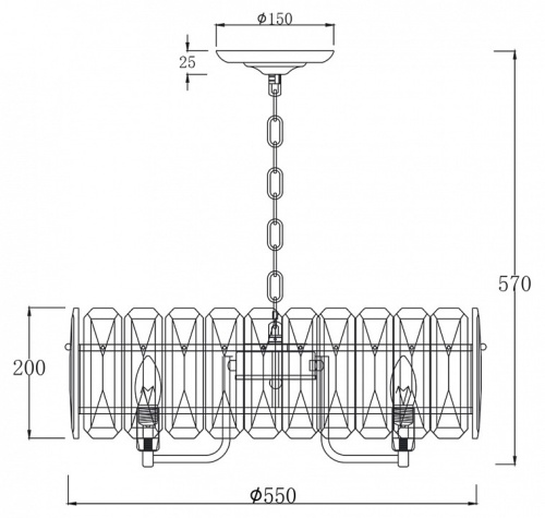 Подвесной светильник Escada Nerissa 2115/8S Chrome в Нижнем Новгороде фото 3