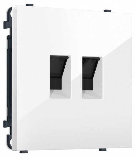 Розетка двойная Ethernet RJ-45 и со шторками, без рамки Ambrella Volt MS MS112110 в Нижнем Новгороде