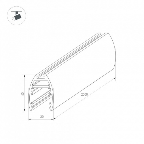 Трек накладной Arlight MAG-25 034228 в Нижнем Новгороде фото 2