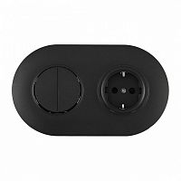 Блок с розеткой и выключателем Arte Milano SET08-2 SET08-2-40-1-30-2 black в Нижнем Новгороде