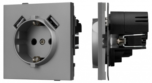 Розетка с заземлением и 2хUSB type A, без рамки Arlight SCT-TENDO 054084 в Нижнем Новгороде