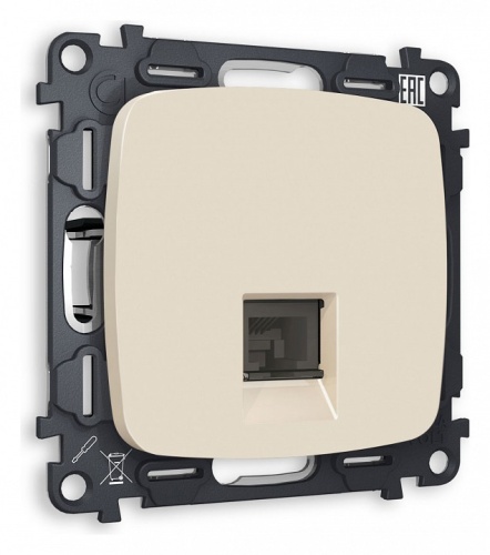 Розетка телефонная RJ-11 со штрокой, без рамки Ambrella Volt OMEGA MO332030 в Нижнем Новгороде