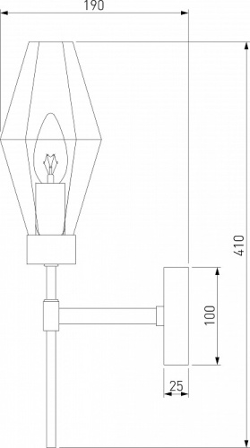 Бра Eurosvet Prism 60143/1 хром в Тольятти фото 3