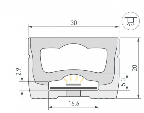 Профиль накладной гибкий Arlight WPH-FLEX 062408 в Нижнем Новгороде фото 2