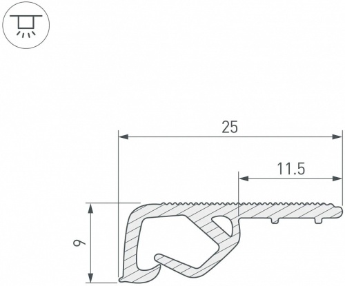 Профиль для контурной подсветки натяжного потолка Arlight  039517 в Нижнем Новгороде фото 2