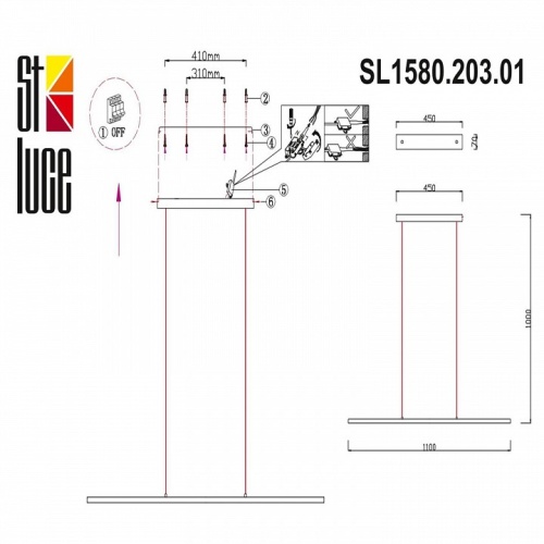 Подвесной светильник ST-Luce Ralio SL1580.203.01 в Радужном фото 2