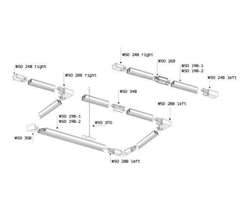 Трек накладной Italline WSO WSO 19B-1 black в Бородино фото 3