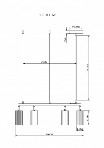 Подвесная люстра Moderli Cora V11941-6P в Нижнем Новгороде фото 2