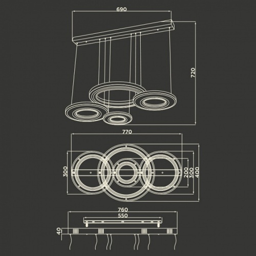 Подвесной светильник Ambrella Light FA FA4325 в Нижнем Новгороде фото 2