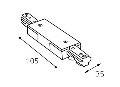 Соединитель линейный для треков Italline WSO WSO 73 black в Ермолино фото 2